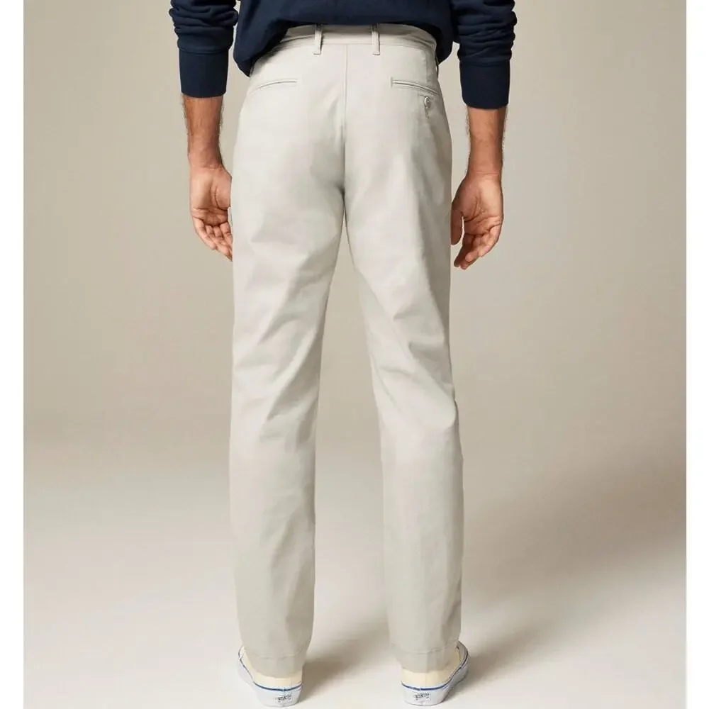 J.Crew 770 Straight-fit Stretch Chino Pants Mens 33x30 Jet Gray Flat Front Twill
